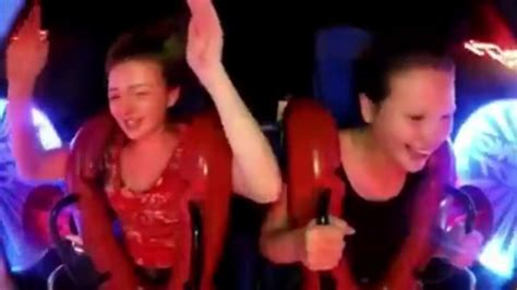 girl loses shirt|The one where the girl loses her top on the roller coaster..